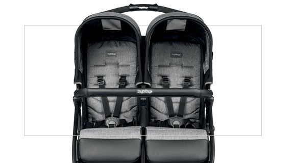 Peg Perego Silla de paseo gemelar Book for Two Ardesia 